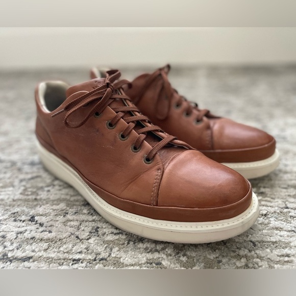 Samuel Hubbard Mens 11.5 Hubbard Fast Brown Leather Casual Shoes Vibram - Picture 1 of 6